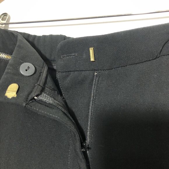 Chico's Pants Women Small 0.5 Black Label Dressy Jogger Gold Exposed Zipper - Picture 5 of 11